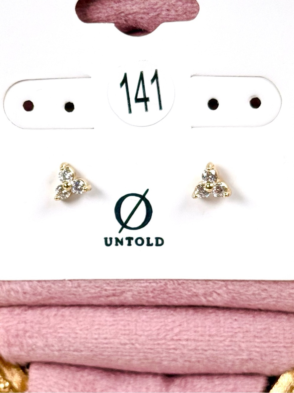 #141 18K Gold Plated Stainless Steel Flower Stud Earrings